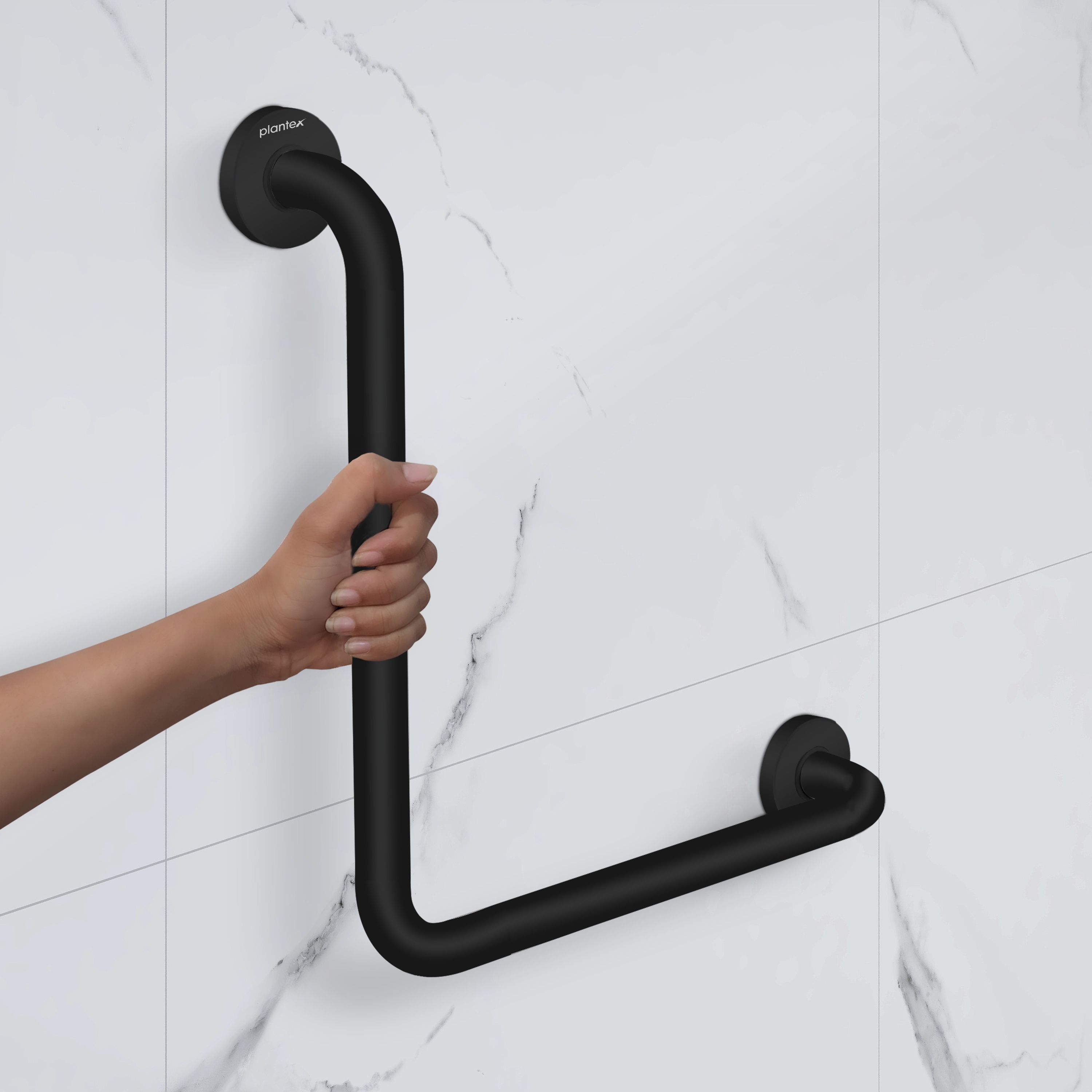 Stainless Steel L-Shape Grab Bar for Bathroom/Safety Hand Support Rail- Shower Grab Bar-image-4