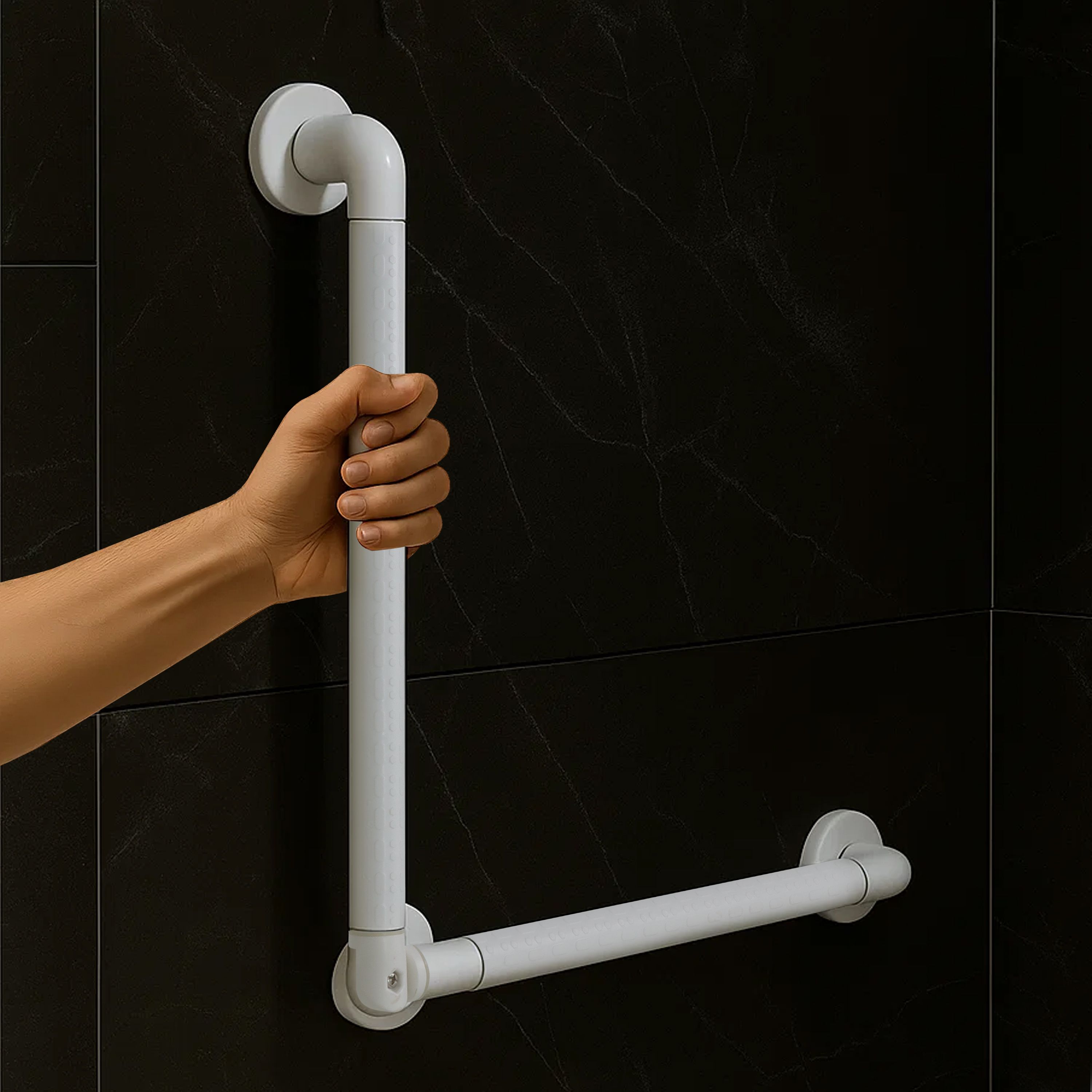 plantex 24In Grab Bar/Safety L Shaped Grab Bar for Bathroom/Grab Bar for Senior Citizens Shower Grab Bar-picture-13