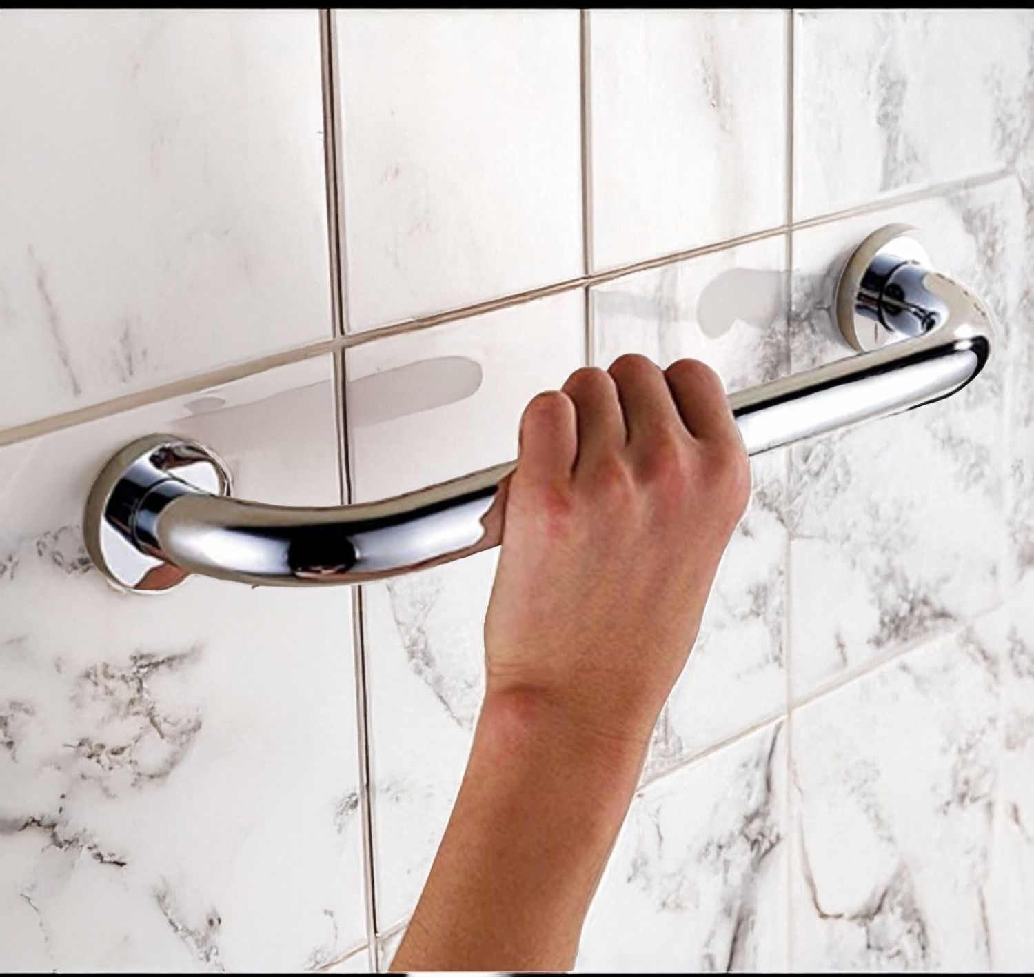 SS 304 Grab Bar Handle for Toilet, Senior Citizens Support - "12 inches " Shower Grab Bar-image-30