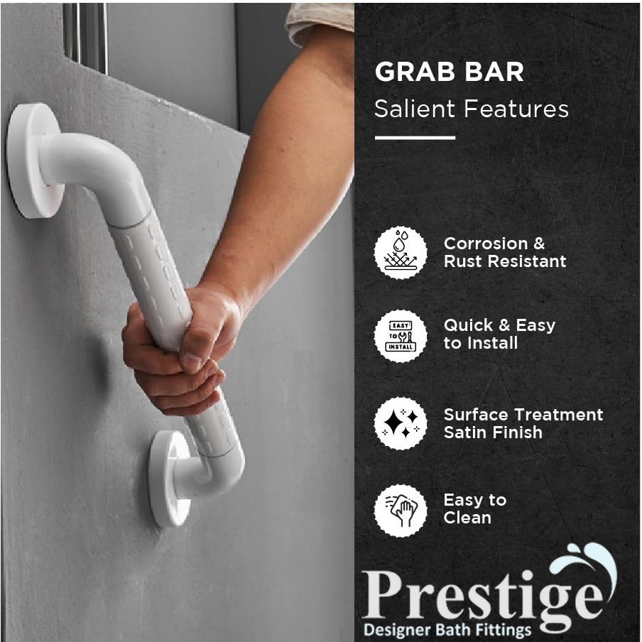 prestige Heavy Duty (16inch) ABS Grab Bar Safety Rail Handle for Senior Citizen Shower Grab Bar-picture-20