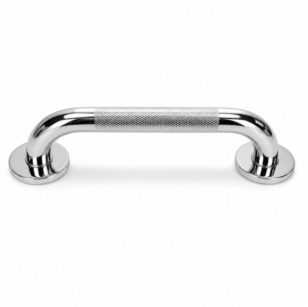12 Inch Mild Steel Grab Rail for Bathroom & Toilet | Wall Mounted Safety Handle Shower Grab Bar-image-48