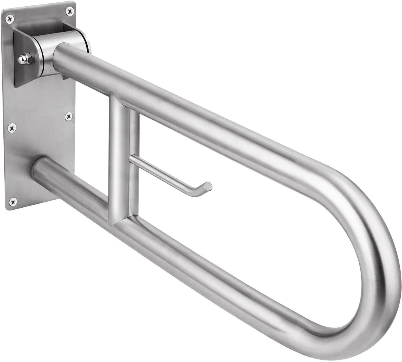 SS-304 Grade Flip Up Grab Bar for Bathroom & Toilet Hand Support Handrails Shower Grab Bar-image-25