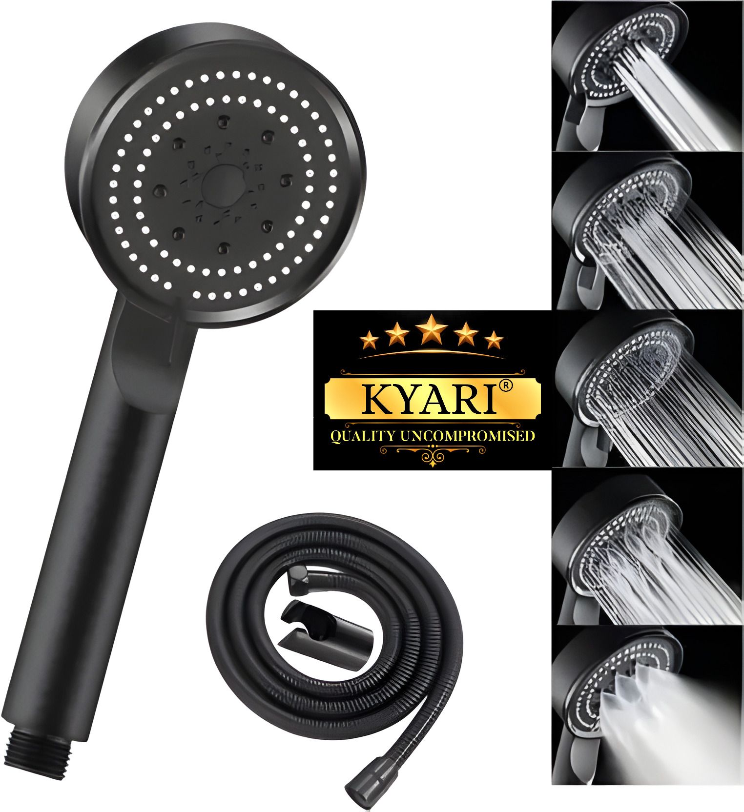 kyari - Hand Shower Complete Set - For Bathroom Handheld-picture-4