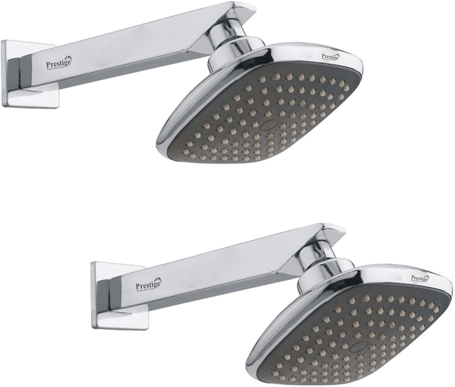 prestige ABS Plastic Garnet Square Rain Head black Shower with 9inch square arm- Set of 2 Fixed Mount-picture-18