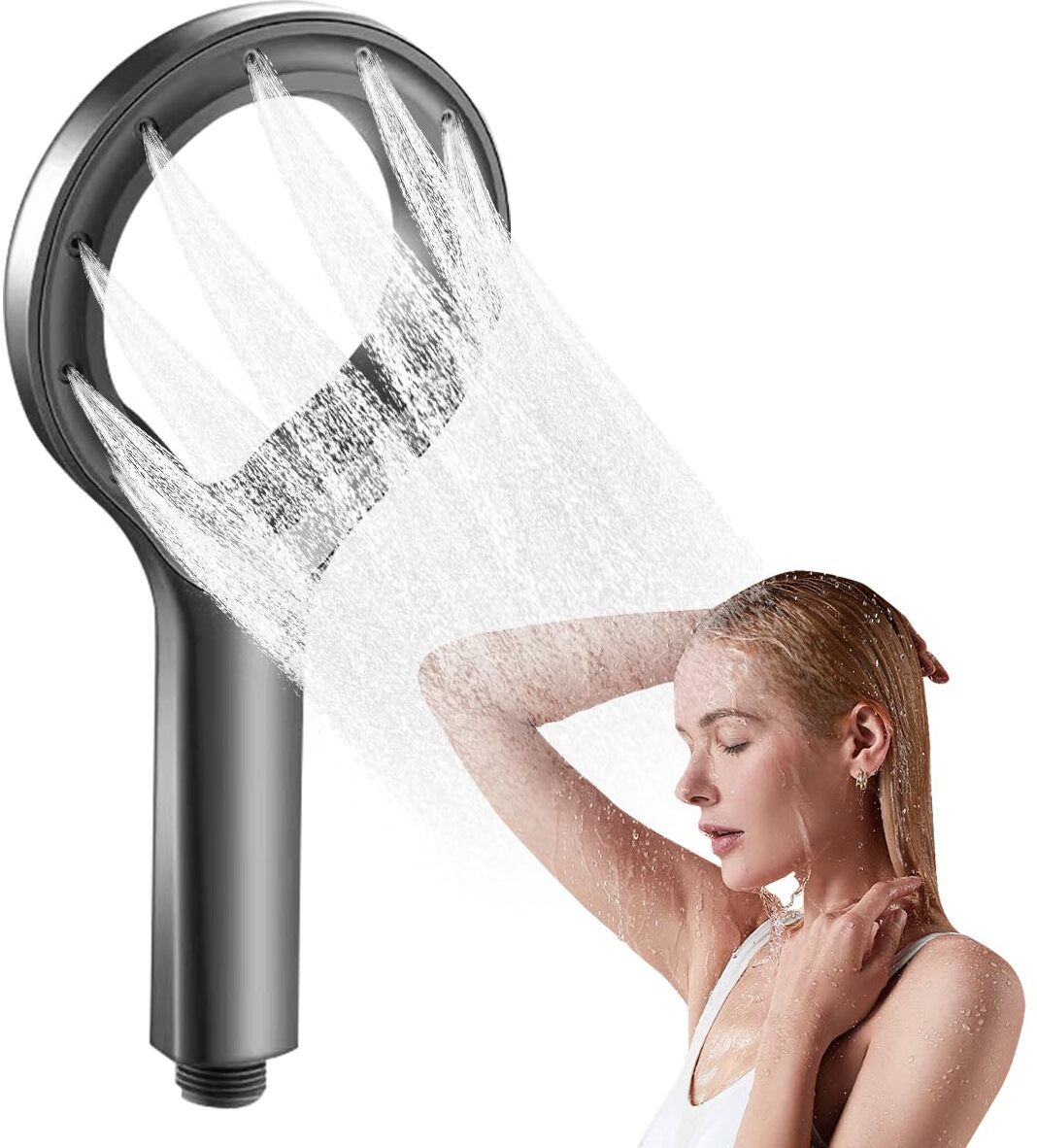 Mist Shower Head for Bathroom, High Pressure Shower Head for Low Water Pressure Handheld-image-45