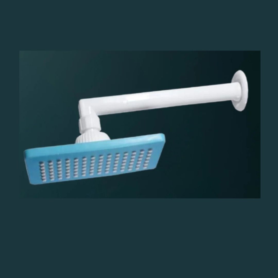 3"x6" Inch Blue PVC Feny Shower with 9"Inch PVC Shower Arm - Set of 1 Fixed Mount-image-34