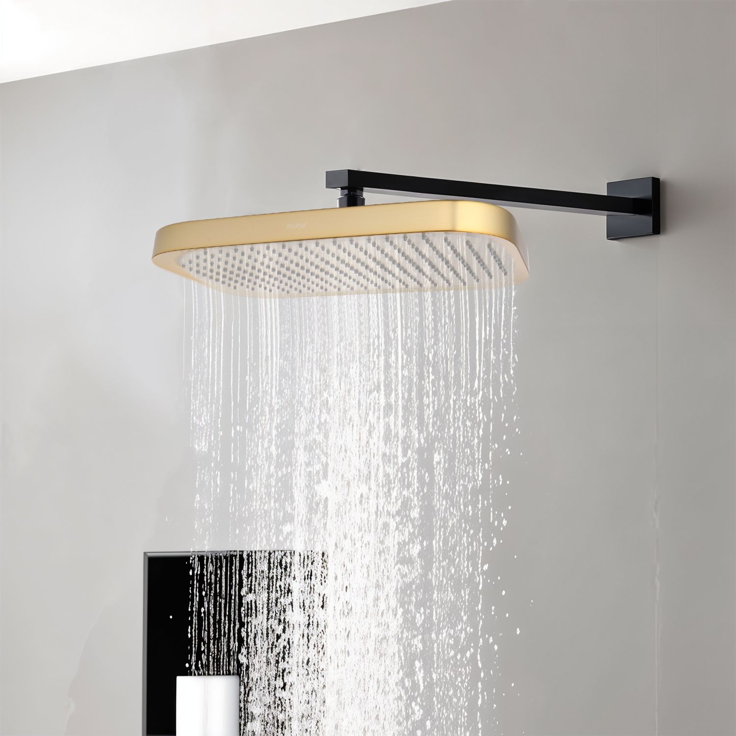 Horizon ABS Overhead Shower, 15 x 10 Inches | Rainfall Luxury Spa Experience Fixed Mount-image-2