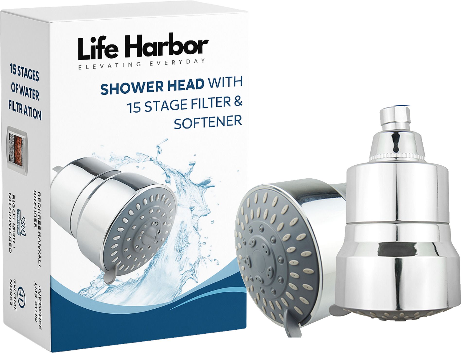 life harbor 15-Stage Shower Filter for Hard Water & Chlorine Removal | Healthy Hair & Skin Fixed Mount-picture-25