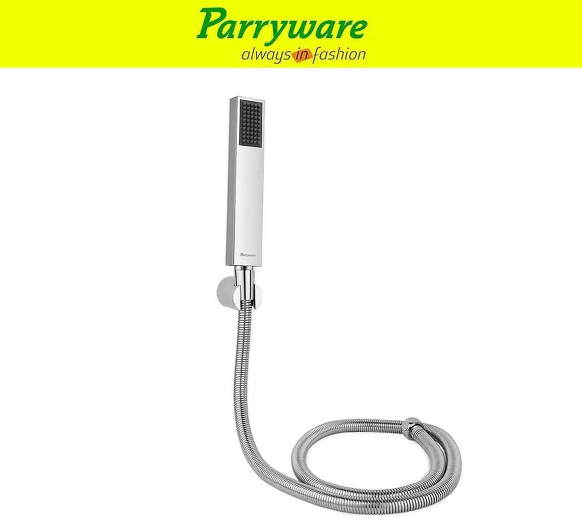 parryware Stick Square Hand Shower Set With Shower Tube 1.5 Meter set of 1 pic 01363 Handheld-picture-40