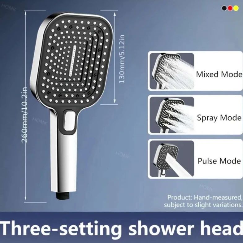 Multi Function Flow Hand Shower with 1.5 meter Hose Pipe & Hook for Bathroom Handheld-image-20