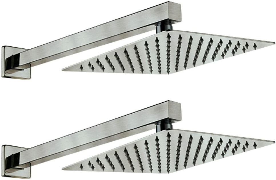 6*6 Inch S.S Ultra Slim Shower with 12" Inch Sq. Shower Arm (Set of 2) Handheld-image-10
