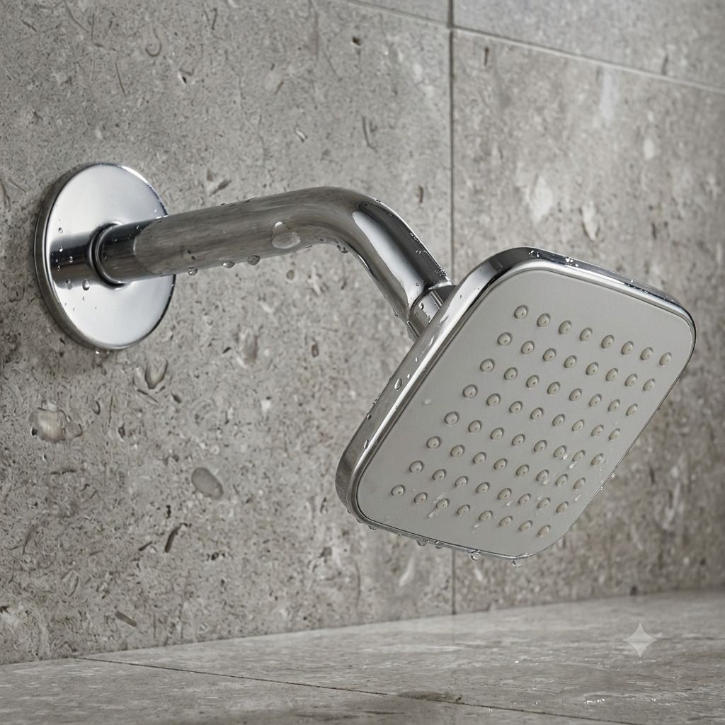 echintock by echintock 4"Inch White Square ABS Plastic Shower with 9"Inch Stainless Steel (Set of 1) Fixed Mount-picture-45