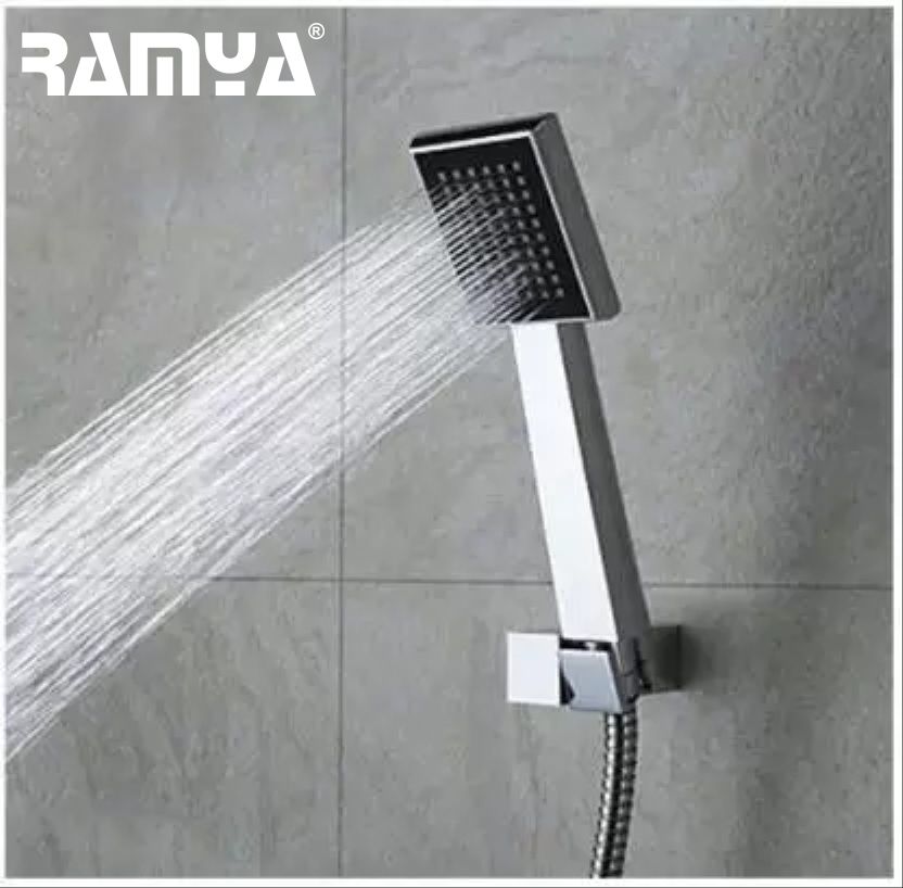 Square Hand Shower Set With Shower Tube 1.5 Meter Shower Head Handheld