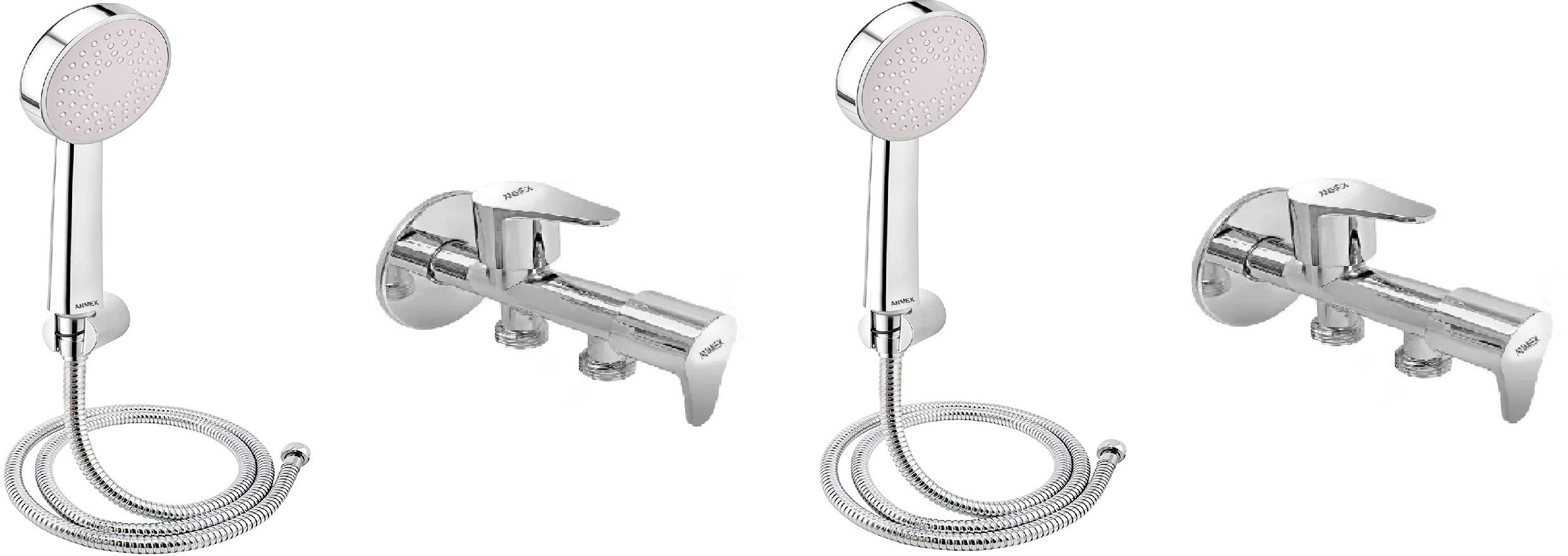 anmex Complete Set of Bndi Chrome Finish Hand Shower with 2in1 Angle (2 way) Handheld-picture-26
