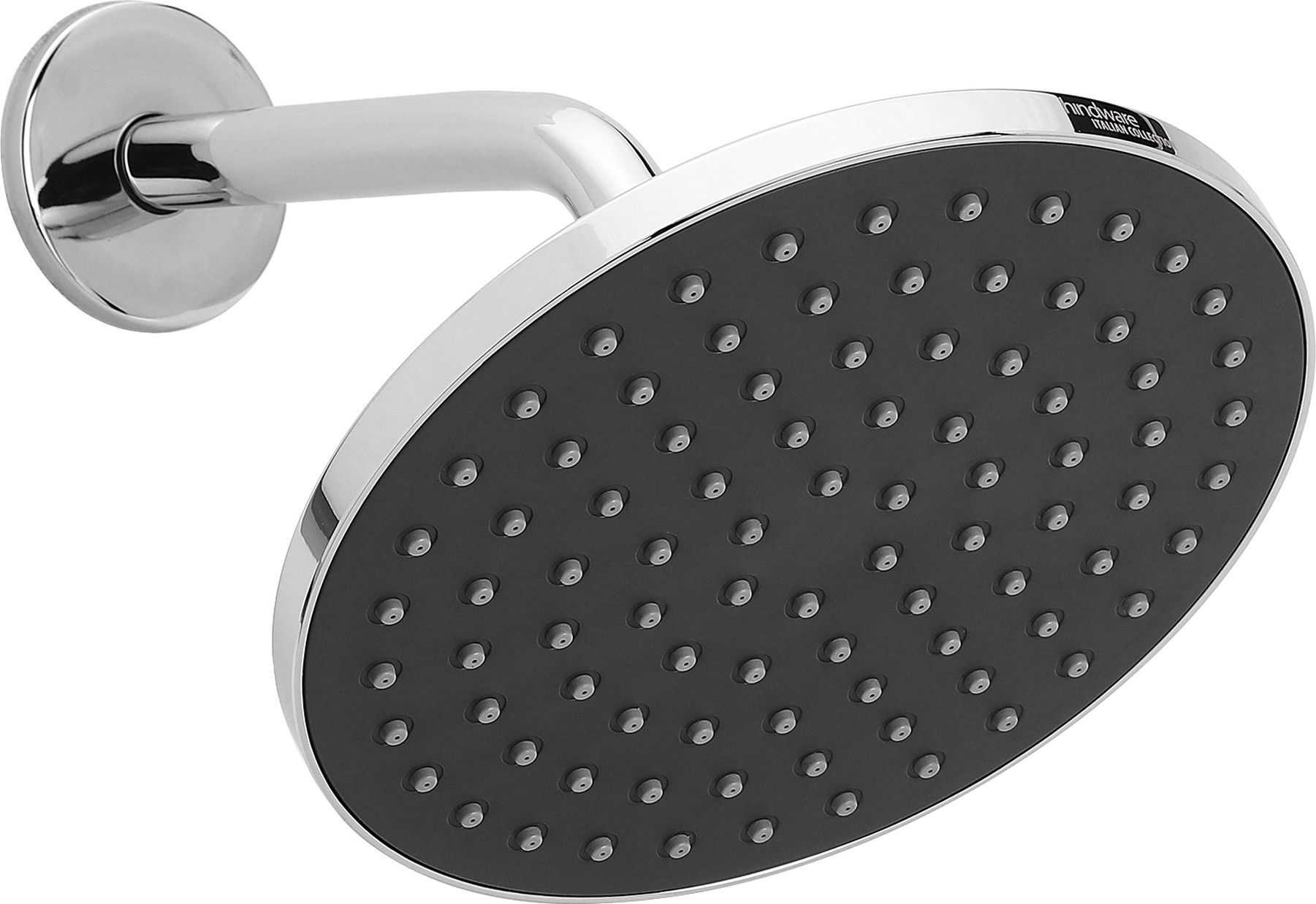 hindware 204mm Single Flow ABS Overhead Rain Shower Without Arm - Dark Grey Fixed Mount-picture-17