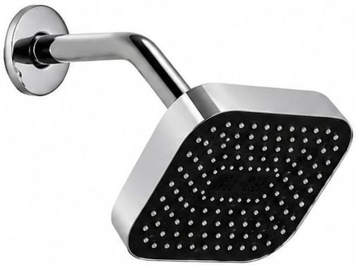 3D shower with 9 inch round arm Bathroom Square Rain Shower Fixed Mount-image-1