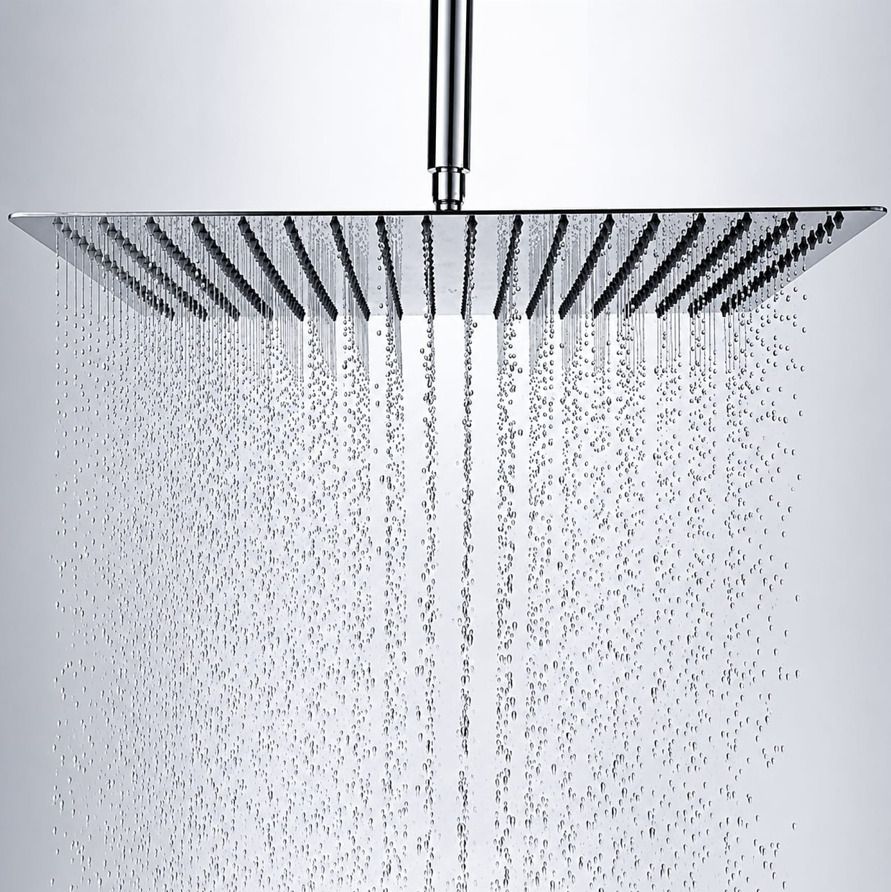 SS 6X6 Square Rain Shower Head [No Rod] Grade 304 Super Heavy Quality Shower Fixed Mount-image-47