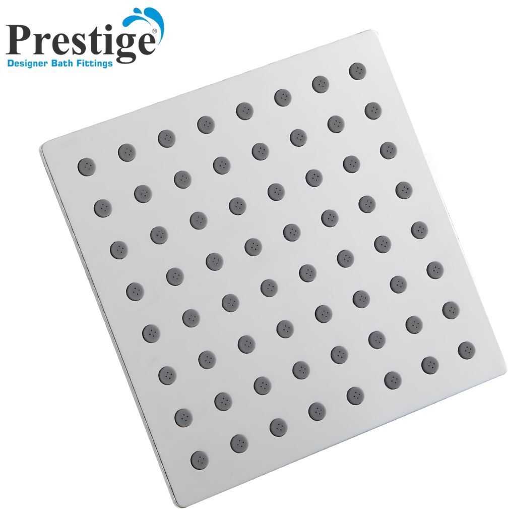 8x8 Inch Stainless Steel Rain Shower Head | Chrome High Pressure Shower Fixed Mount-image-17