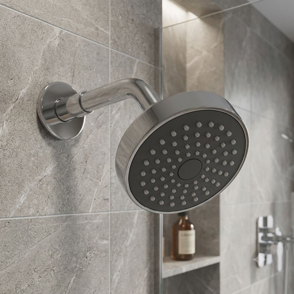 4X4 Inch Round ABS Plastic Shower with 9"Inch Stainless Steel Fixed Mount-image-36