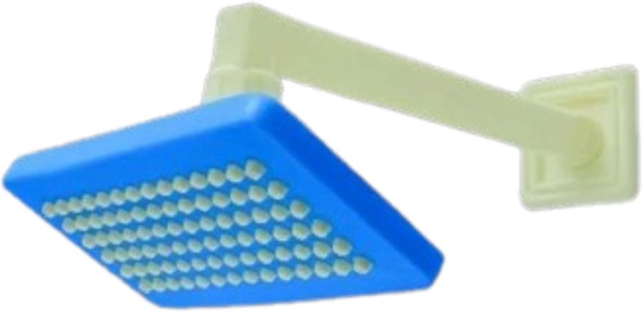 bathbliss 3"x6" Inch Blue PVC Feny Shower with 9"Inch PVC Shower Arm (Set of 1) Fixed Mount-picture-28
