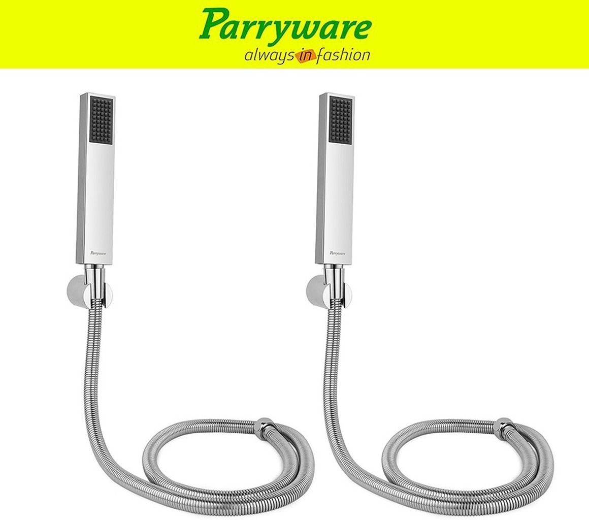 parryware Stick Square Hand Shower Set With Shower Tube 1.5 Meter set of 2 pic 02596 Handheld-picture-15