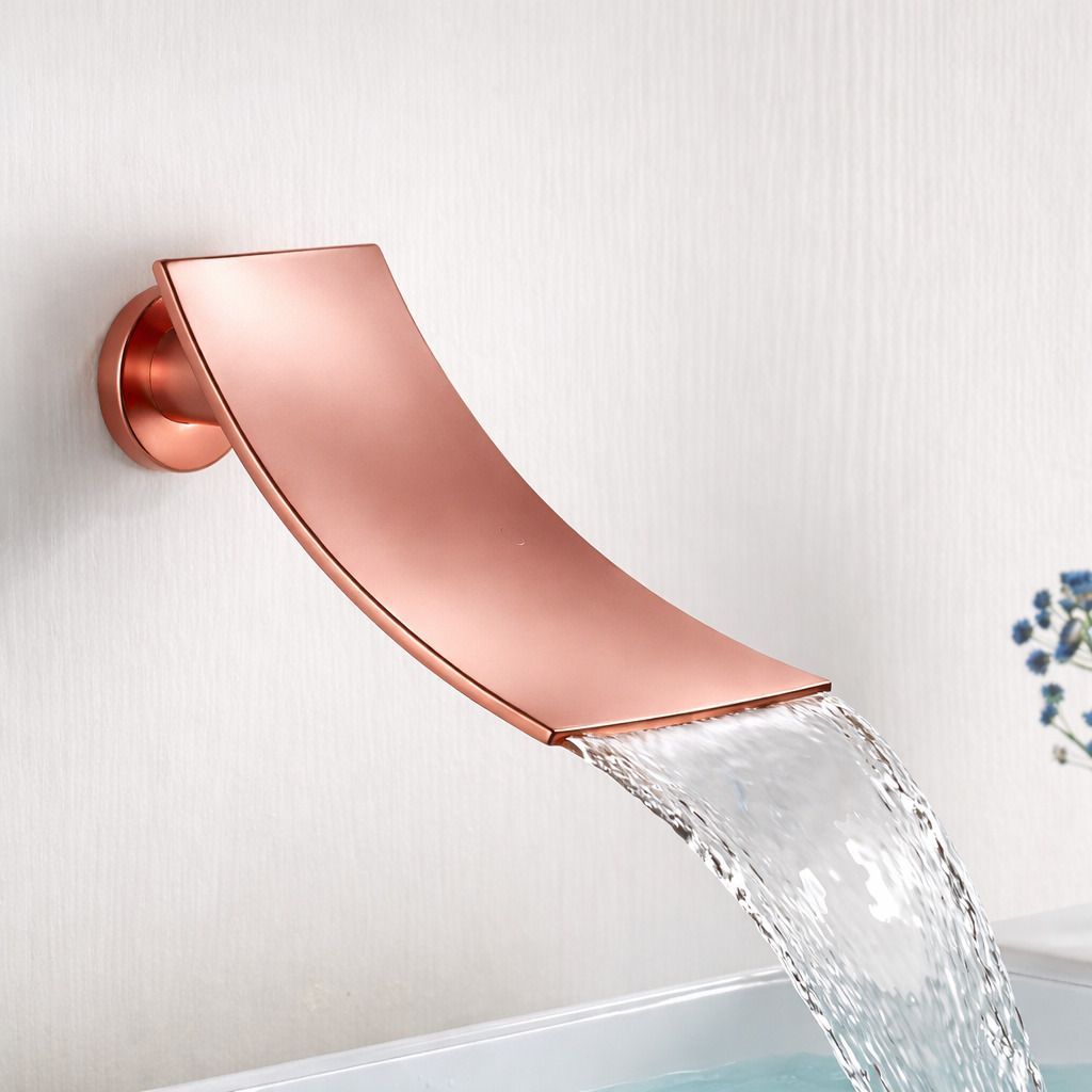ROSE GOLD Waterfall Shower Spout Fixed Mount-image-22