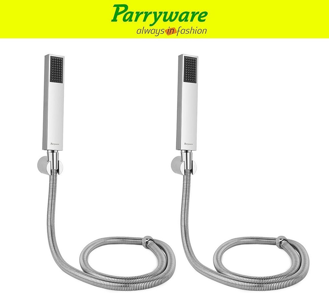 parryware Stick Square Hand Shower Set With Shower Tube 1.5 Meter set of 2 pic 03388 Handheld-picture-41