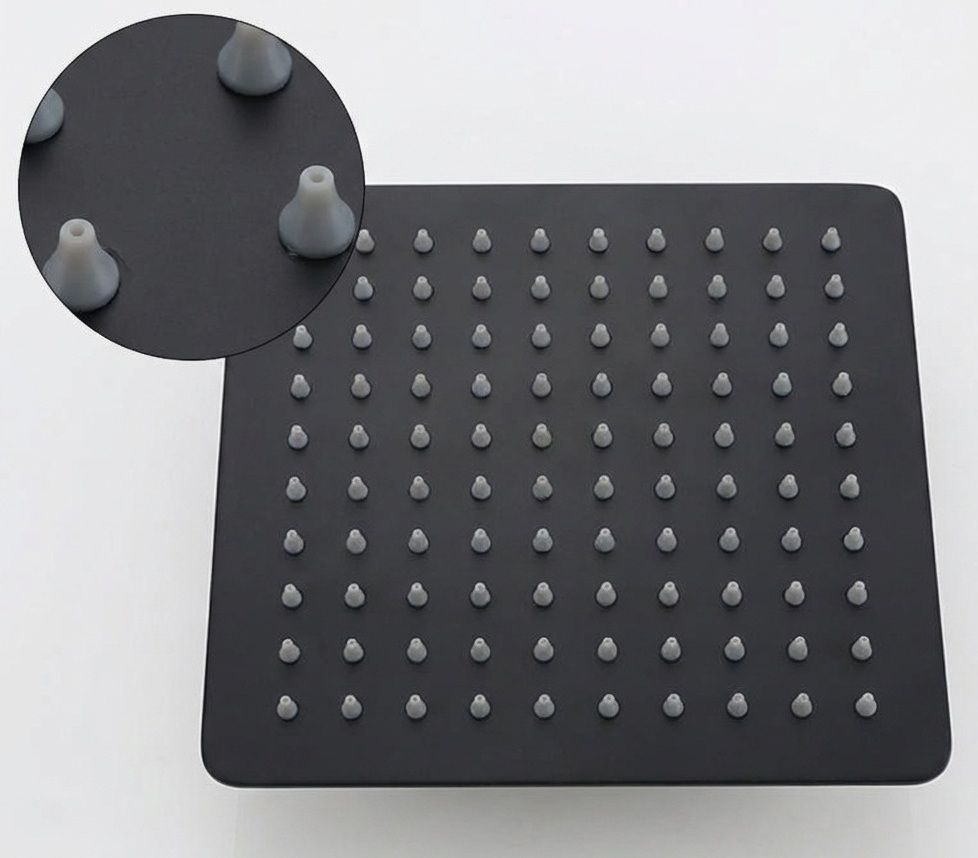 Rain Fall Series Luxury Black 4X4 SS-304 Shower/Shower Head Without Arm (1 PC) Fixed Mount-image-25