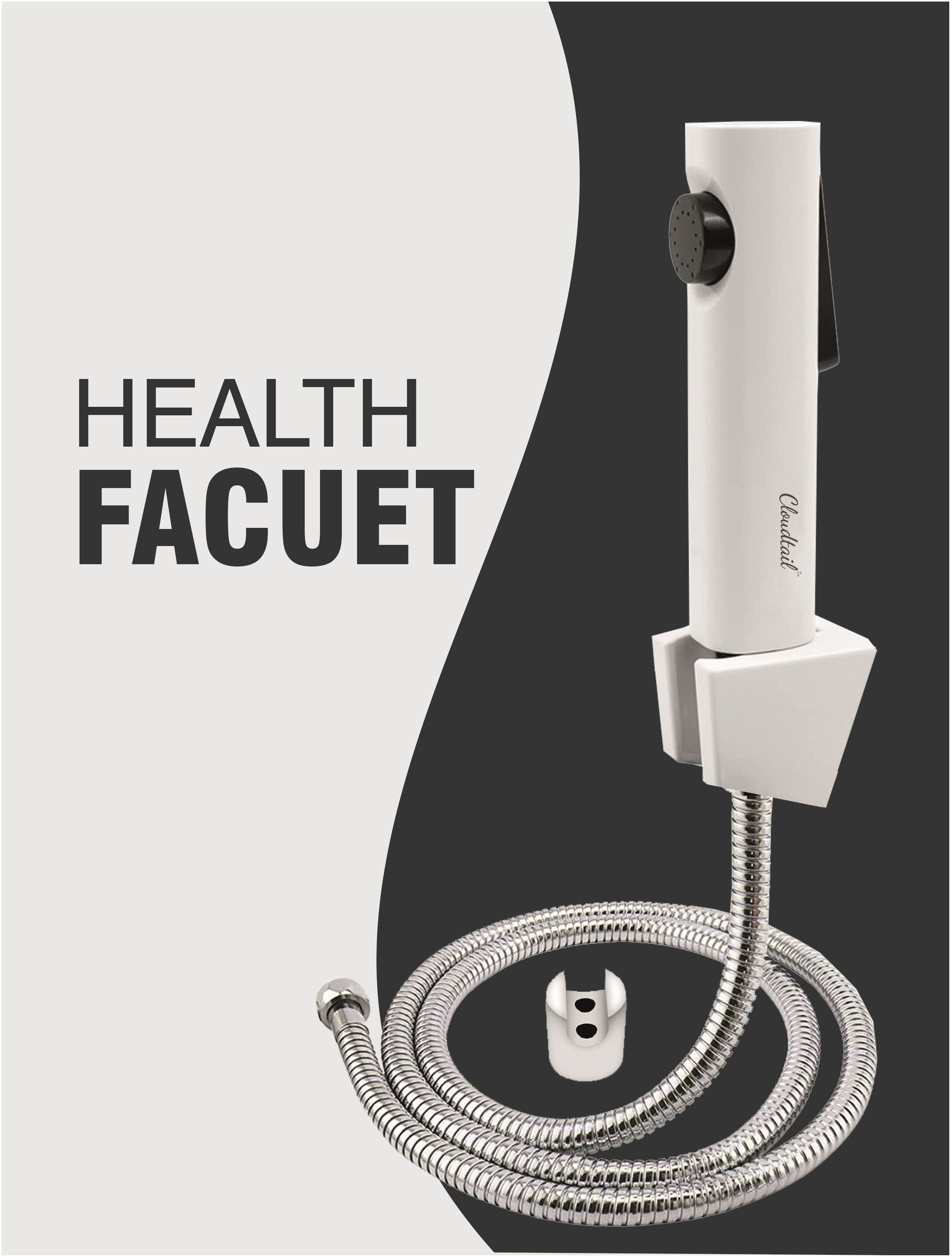 Snowbell ABS Health Faucet with SS-304 Grade 1mtr Flexible Hose Pipe and Hook Handheld-image-45