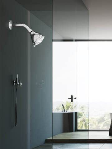 NITRO 3 Inch 5-Function ABS Round Overhead Shower Chrome Finish Fixed Mount-image-41