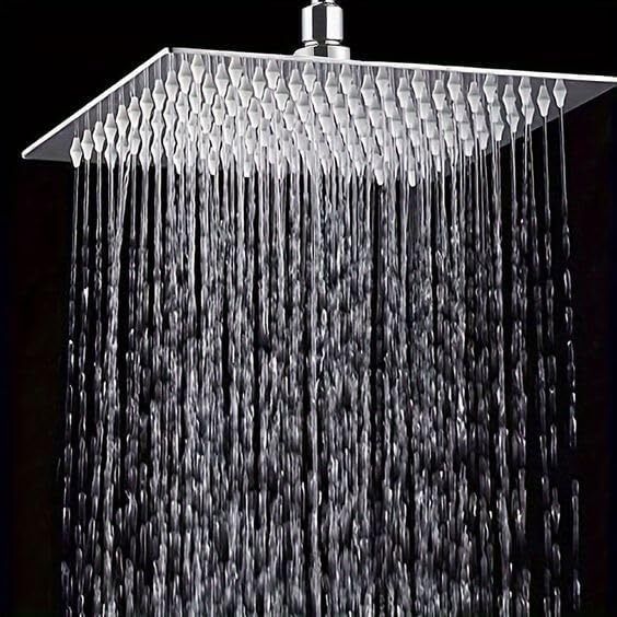 lapo 304 Stainless Steel 6in Square Shower Head 360° Rotatable Shower Without Arm Fixed Mount-picture-19