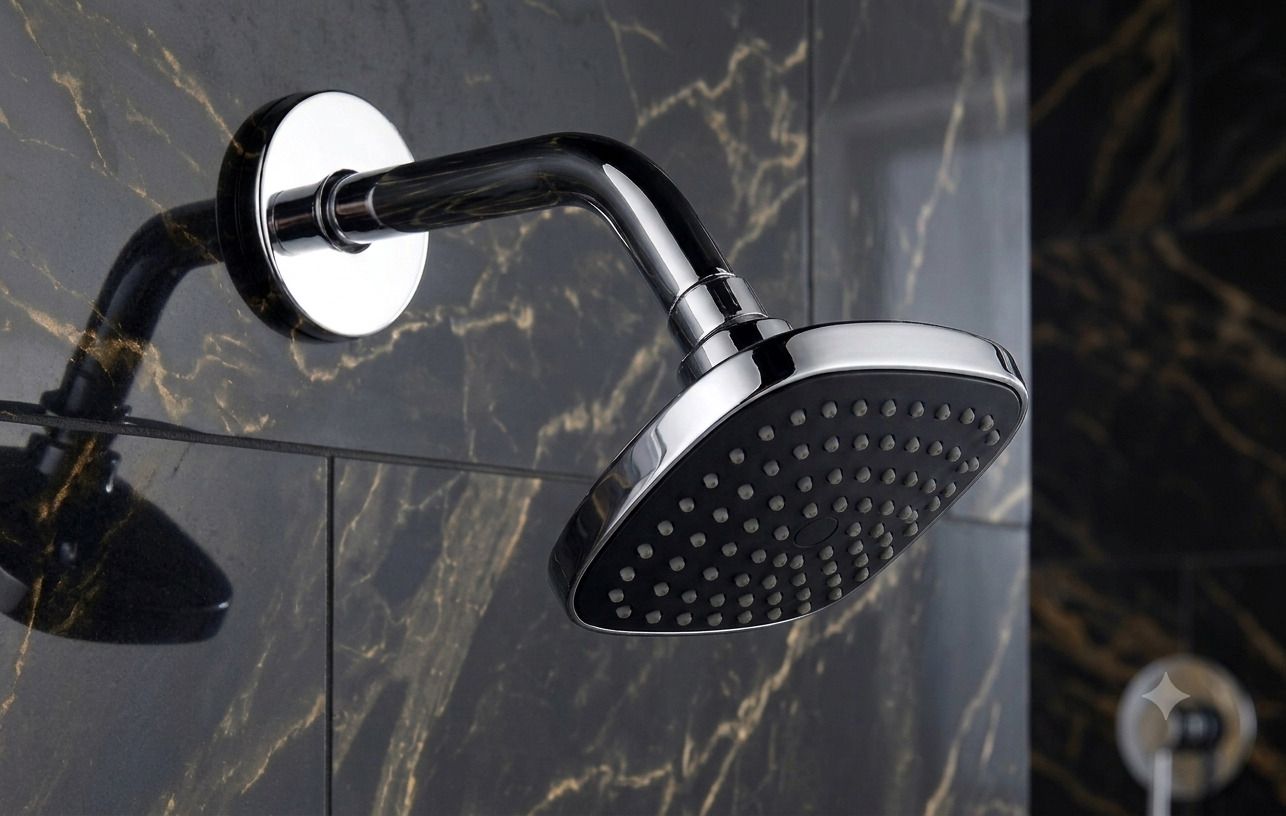 echintock by echintock 4X4 Inch Black Square ABS Plastic Shower with 9"Inch Stainless Steel (Set Of 1) Fixed Mount-picture-23