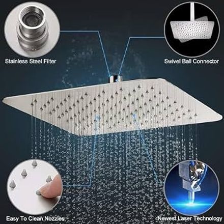 ULTRA SLIM SHOWER 8INCH X 8INCH Fixed Mount-image-13