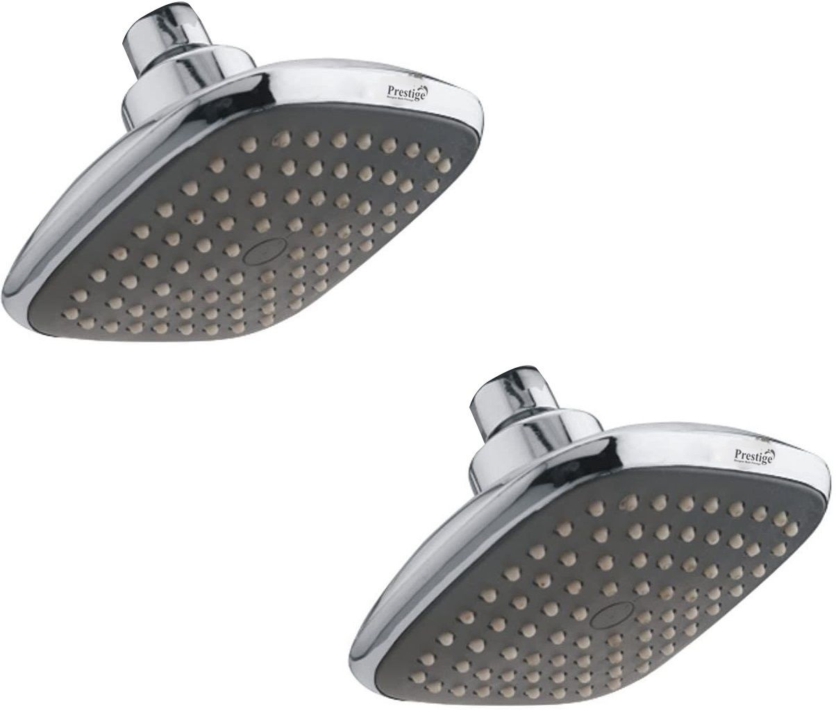 ABS Plastic Garnet Square Rain Over Head Shower - Set of 2 Fixed Mount-image-25