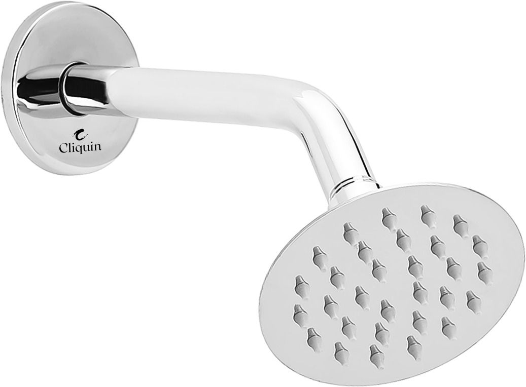 cliquin 4-Inch Sandwich Shower with 9-Inch Round Arm – Chrome Finish, Wall Mounted Fixed Mount-picture-12