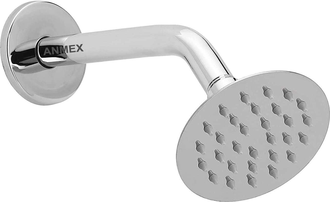 ANMEX Premium SS 4-INCH ROUND Overhead Shower Chrome Finish With 12Inch SS Arm-image-35