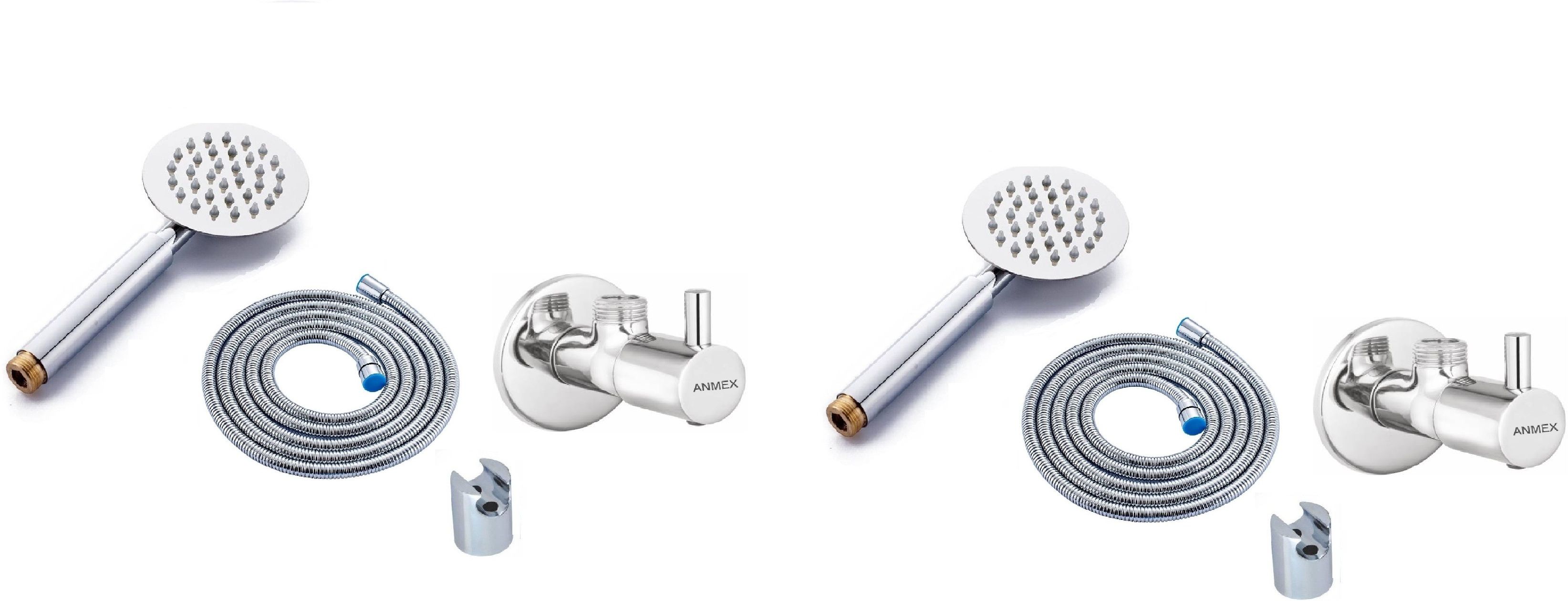 anmex Complete Set of Premium ROUND Hand Shower with 2in1 Angle Pack of 2 Handheld-picture-19