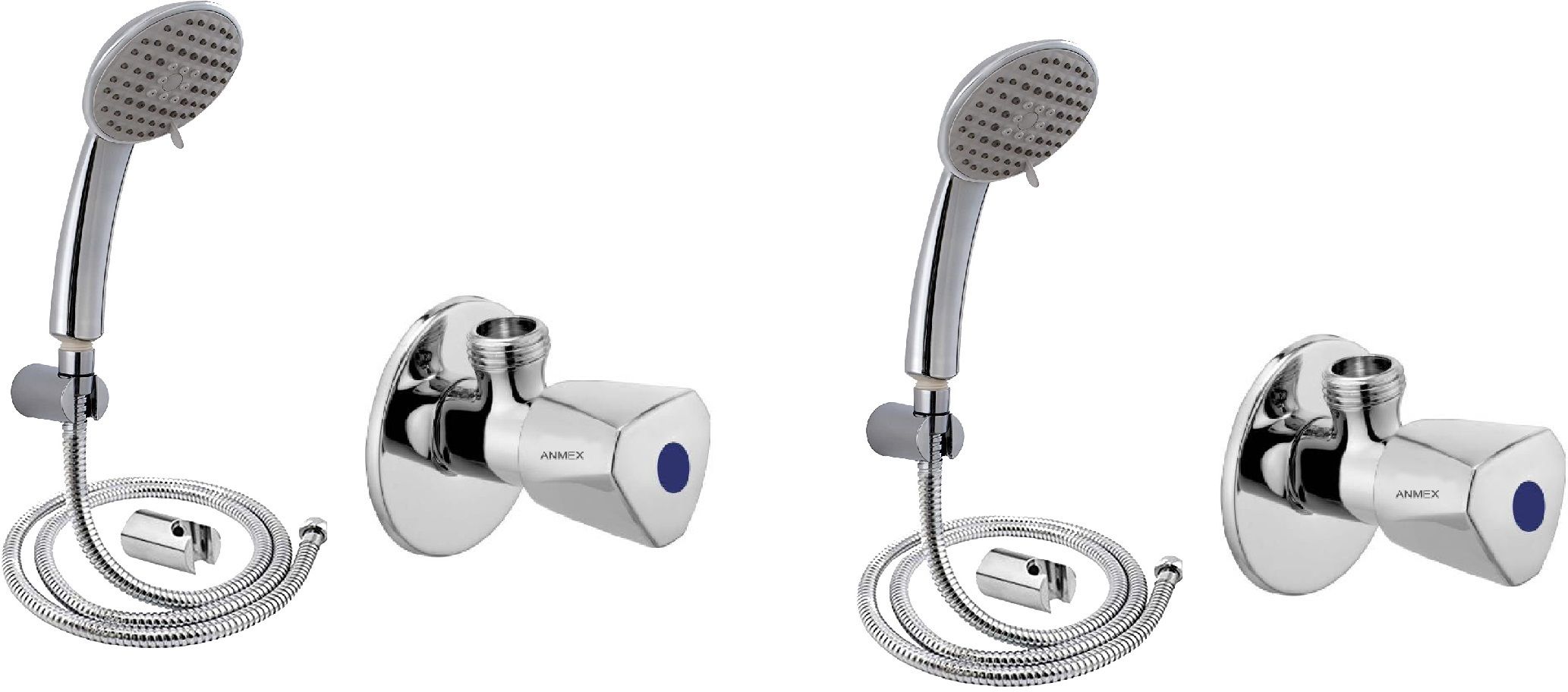 anmex Complete Set of 5GEAR Chrome Finish Hand Shower with 2in1 Angle - PACK OF 2 Handheld-picture-10