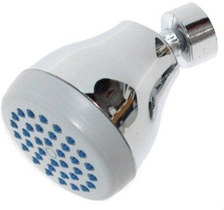 new ware Round Blue Overhead Shower Head (Chrome Finish) CP ABS Fixed Mount image 1