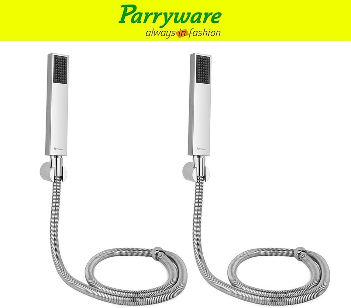 Stick Square Hand Shower Set With Shower Tube 1.5 Meter set of 2 pic 01472 Handheld-image-24