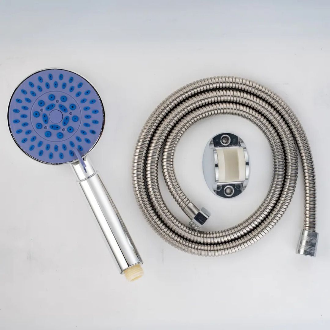 Blue Multi Function ABS Hand Shower 3-Mode with S.S 1.5m Tube & ABS Hook - 1SET Handheld-image-0