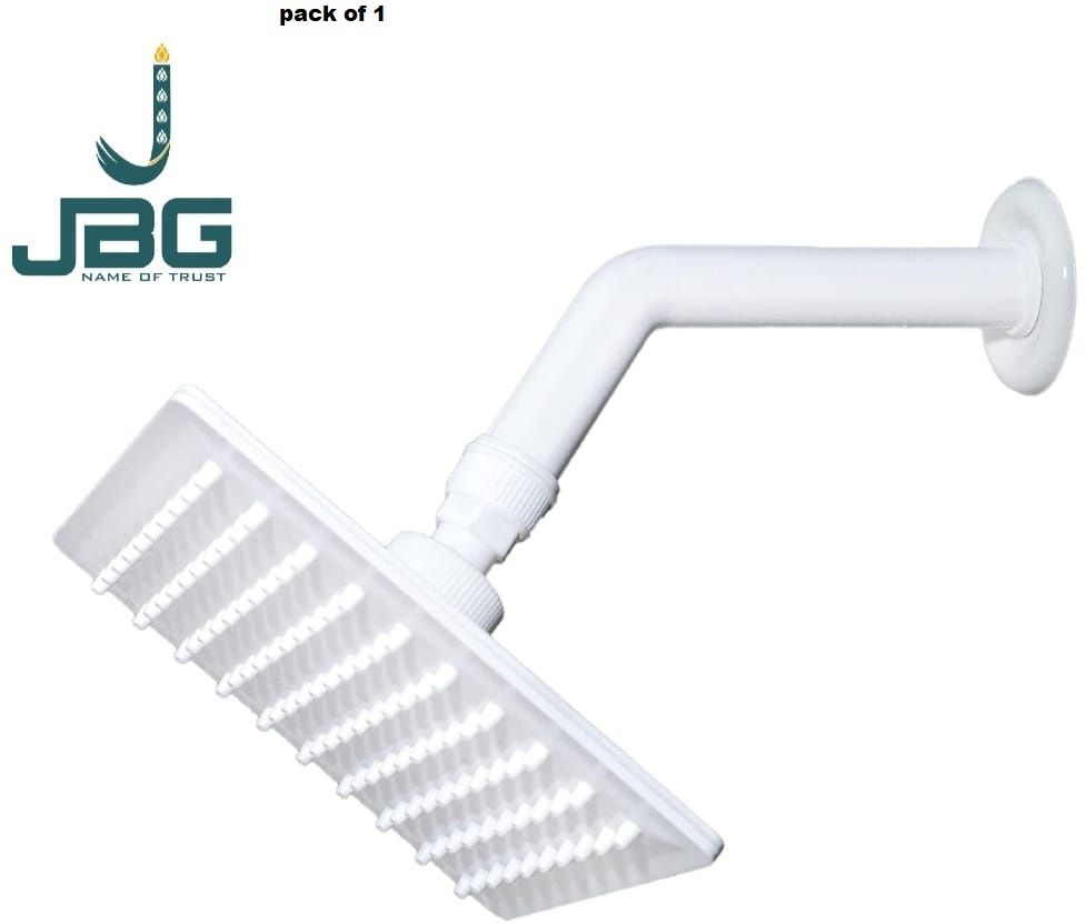 Overhead Shower with Arm and Wall Flange, Single Handle (4 Inch) Pack of 1 Fixed Mount