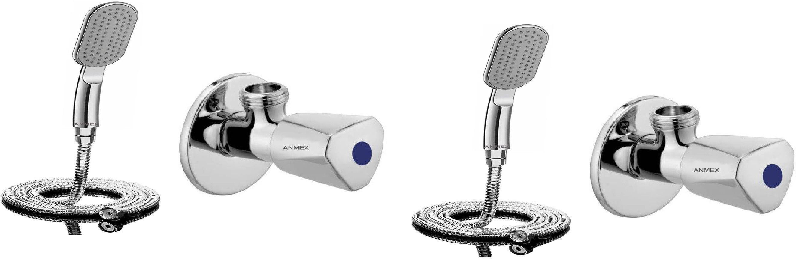 anmex Complete Set of KUCHI Chrome Finish Hand Shower with 2in1 Angle - PACK OF 2 Handheld-picture-21