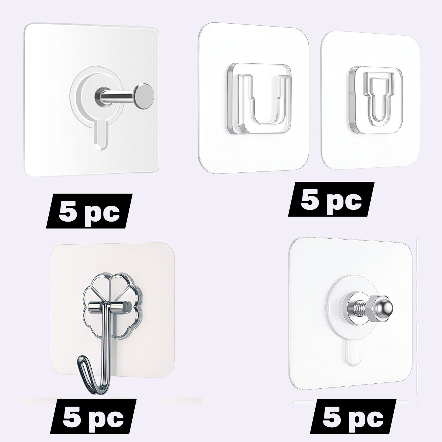 Glossy Shower Rod Hook