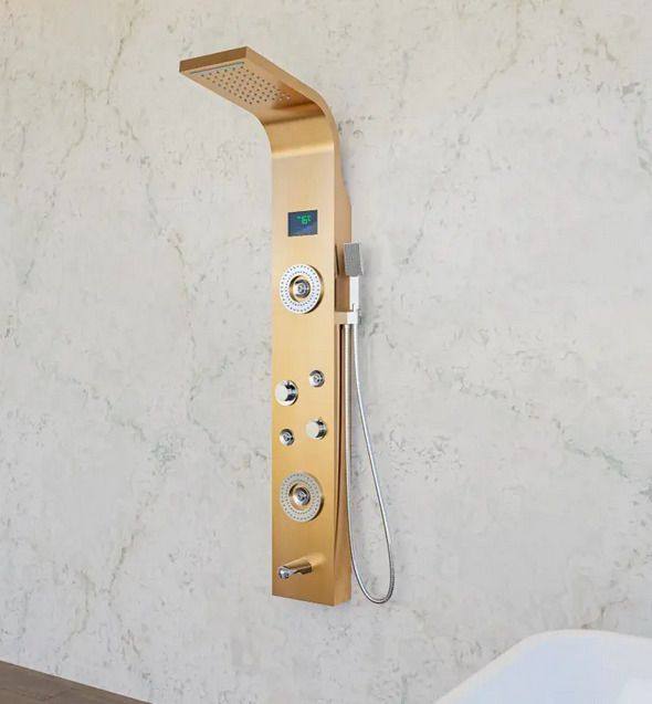 Allwinsink 5-in-1 LED Thermostatic Shower Panel with Body Jets & Hand Shower 5-in-1 LED Thermostatic Shower Panel-picture-26