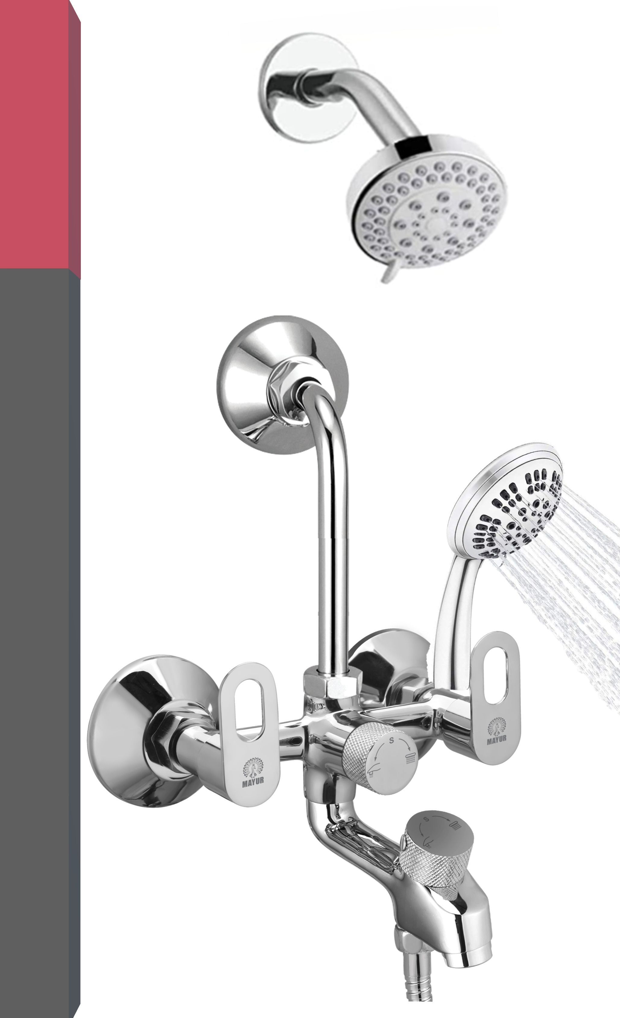 MAYUR ÖCICH WALL MIXER 3-IN-1 [H-DUTY] W. MULTIFLOW {HIGH PRESS) SHOWERS [BATHROOM SET] Mixer 5 FLOW HAND SHOWER-picture-17
