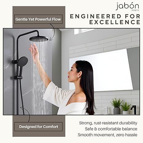JABON BAGNO Shower Panel System with Top Shower, Hand Shower Mixer-picture-11