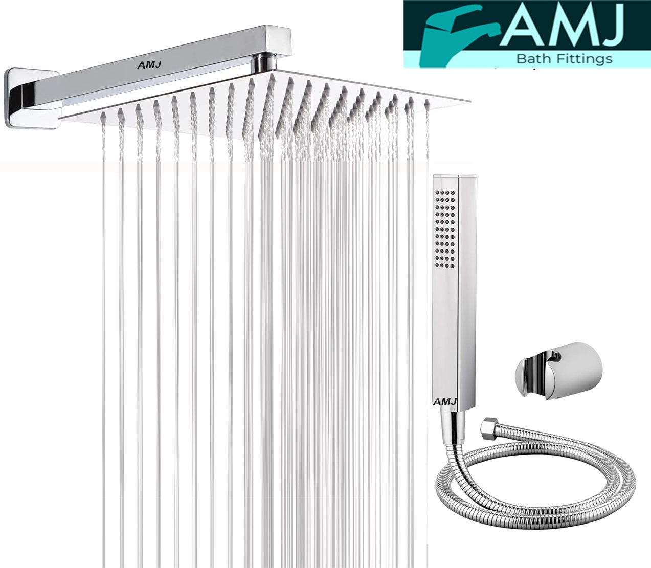 AMJ HandShower (ABS),SS304 1.5mtr Tube And Hook 6X6+15Inch Arm+HandShower Set)-image-25