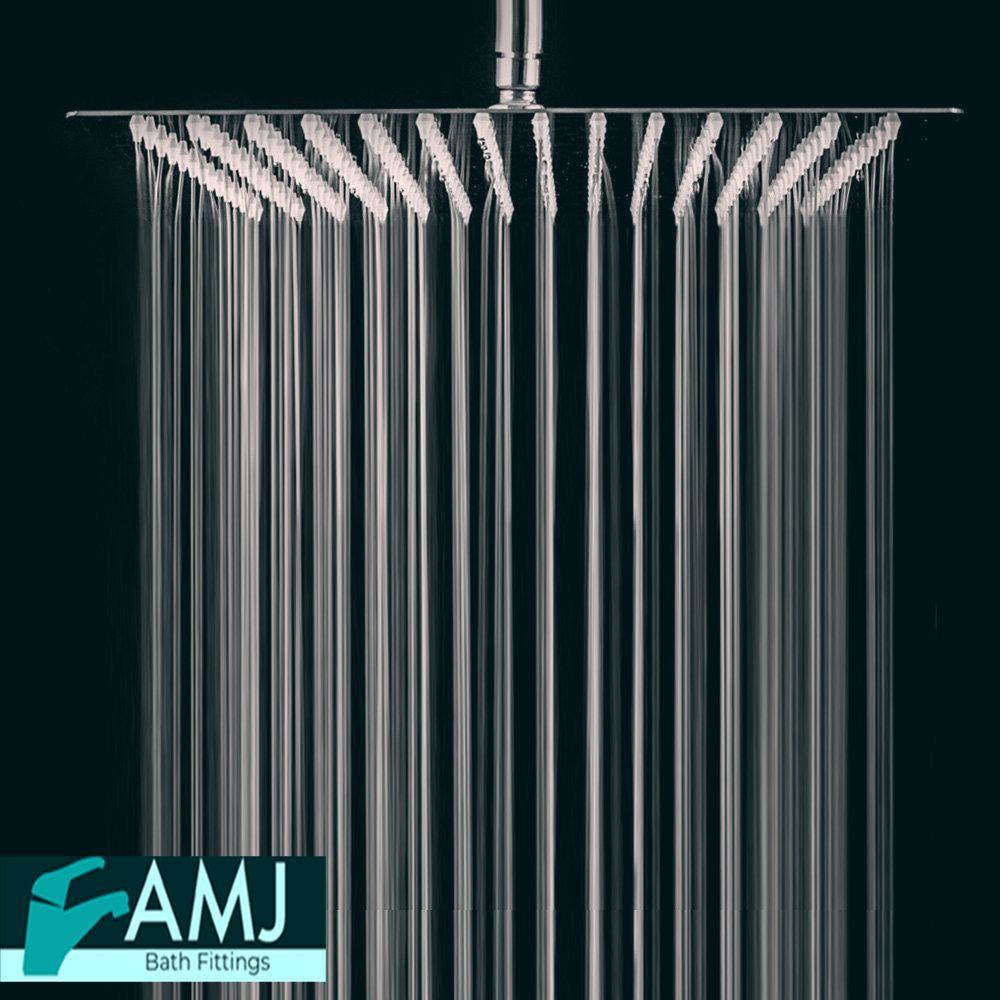 AMJ SS304 UltraSlim HighPressure Rainfall Shower & Shower Fit Arm (12X12+24INCH ARM)-image-44