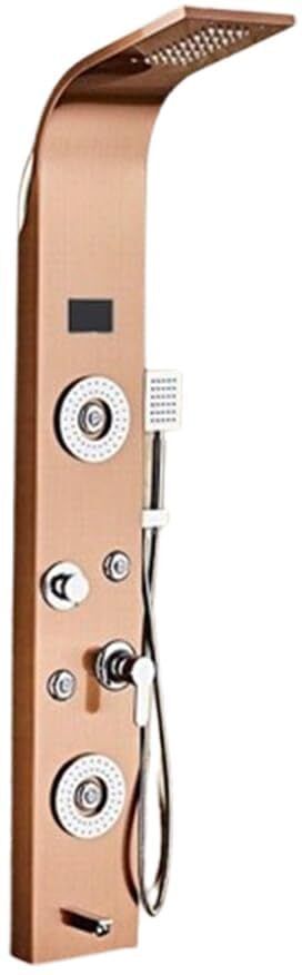 MMTC Arcane Luxury LED Overhead Waterfall Shower Panel System | 2 Big & 4 Small Body Jets Glossy-image-30